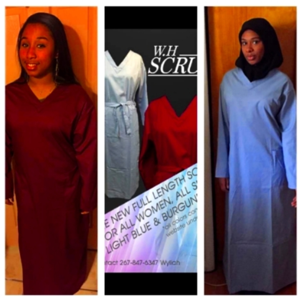 Long Scrub Burgundy